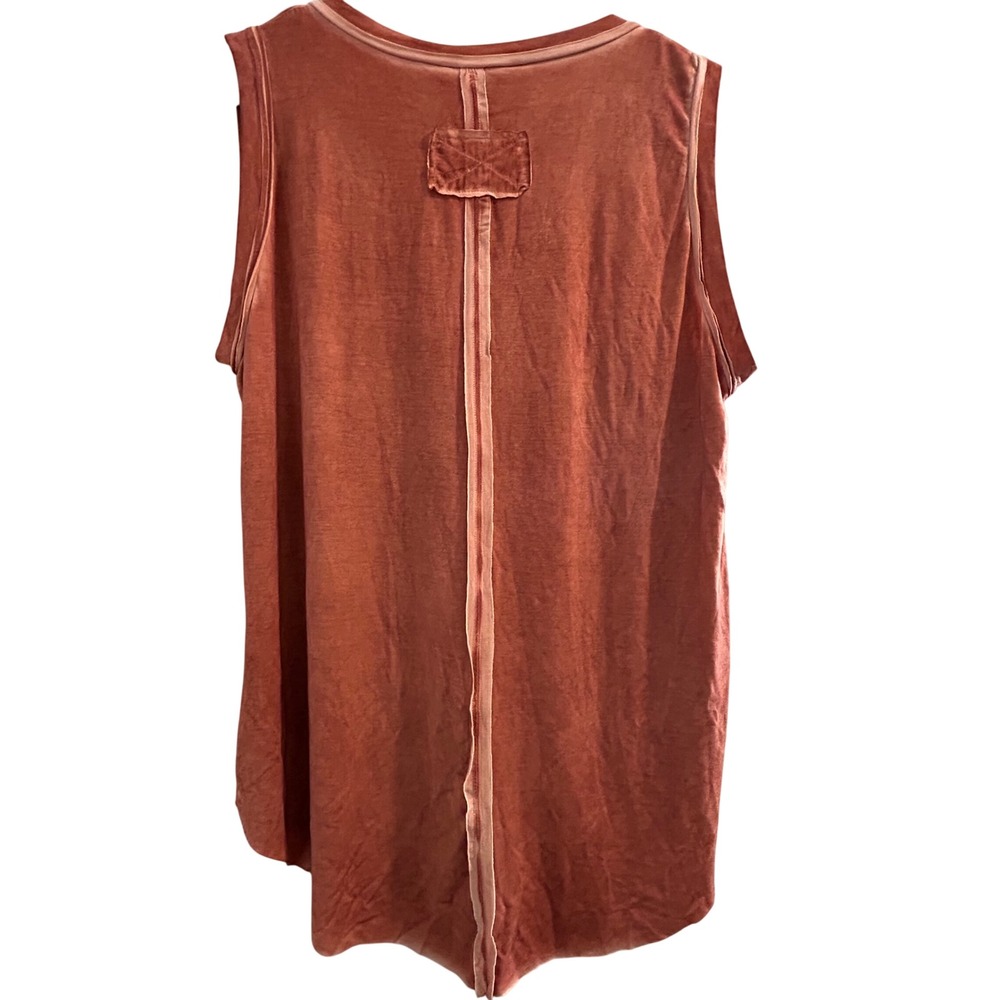 La Miel Terracotta V-Neck Sleeveless Tank Top Boho Small NEW $24 - Picture 2 of 6